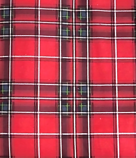 Red and Green Christmas Plaid Bandana