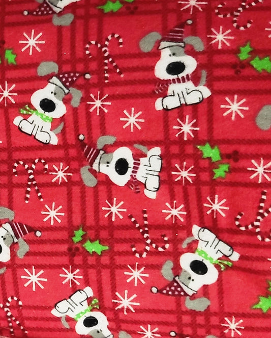 Woof Red Flannel Christmas Bandana