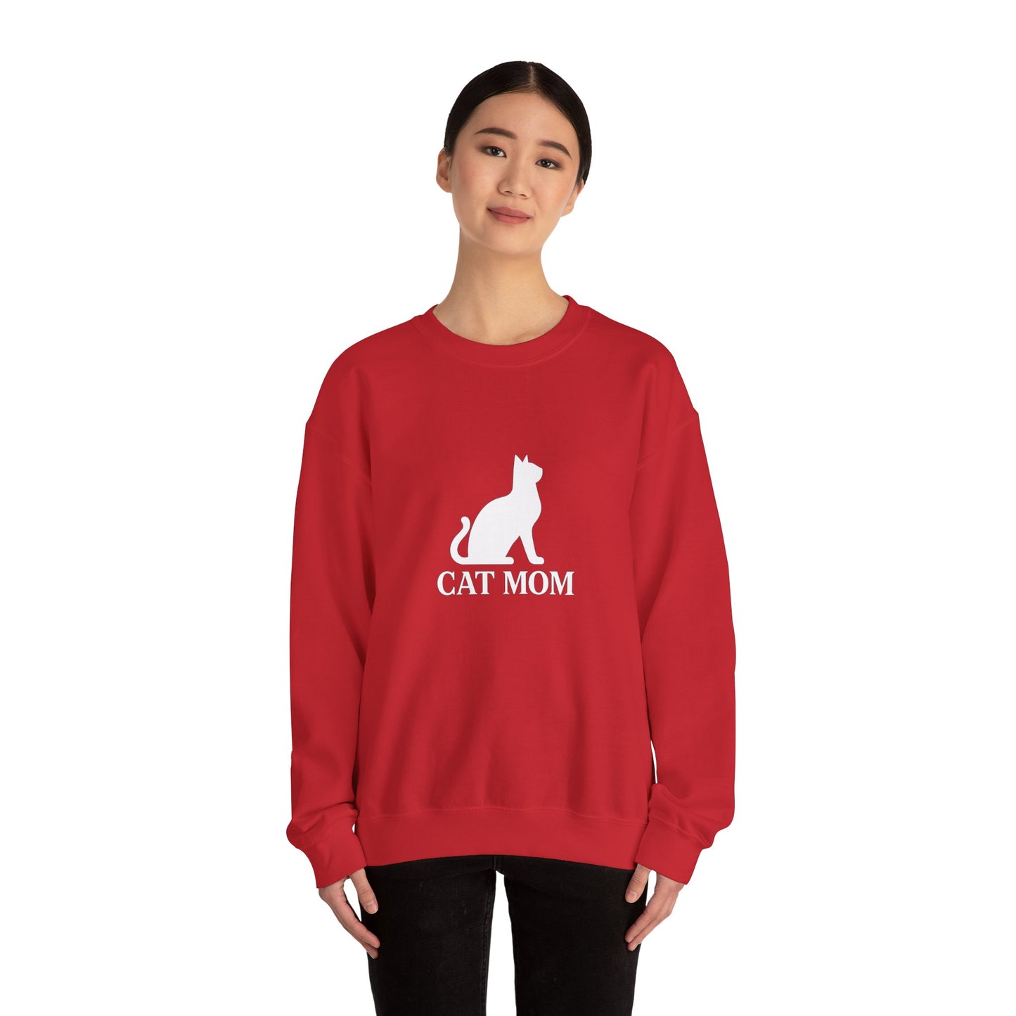 Cat Mom With Cat Sweatshirt Sizes Small - 3XL (3 colors)