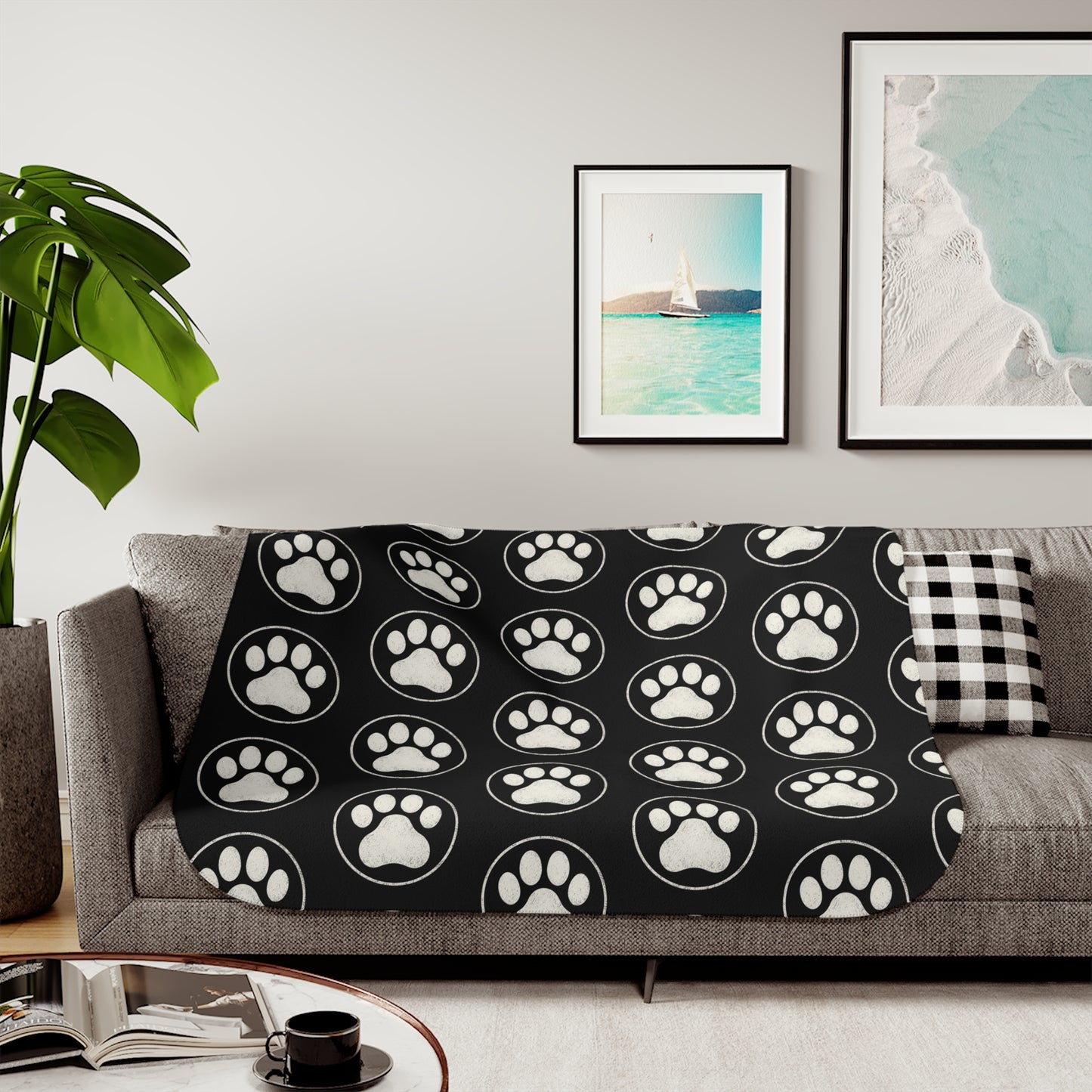 Cozy Sherpa Paw Blanket
