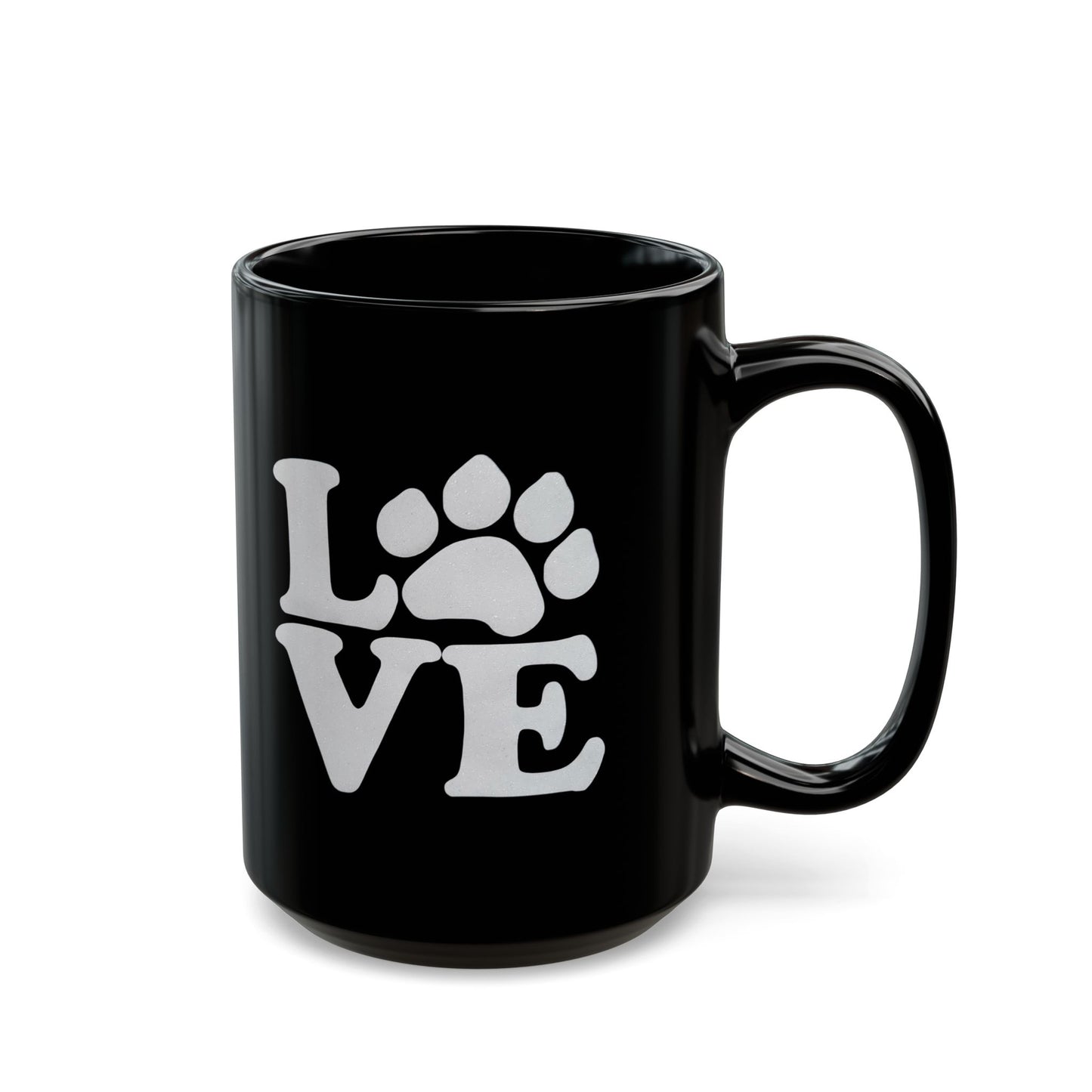 Love Paw Black Mug