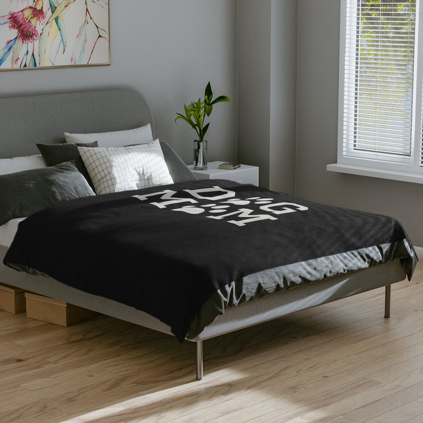 Dog Mom Cozy Fleece Throw