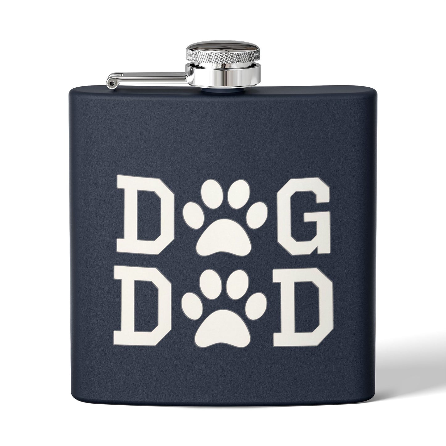 Dog Dad Stainless Steel Colored Flask