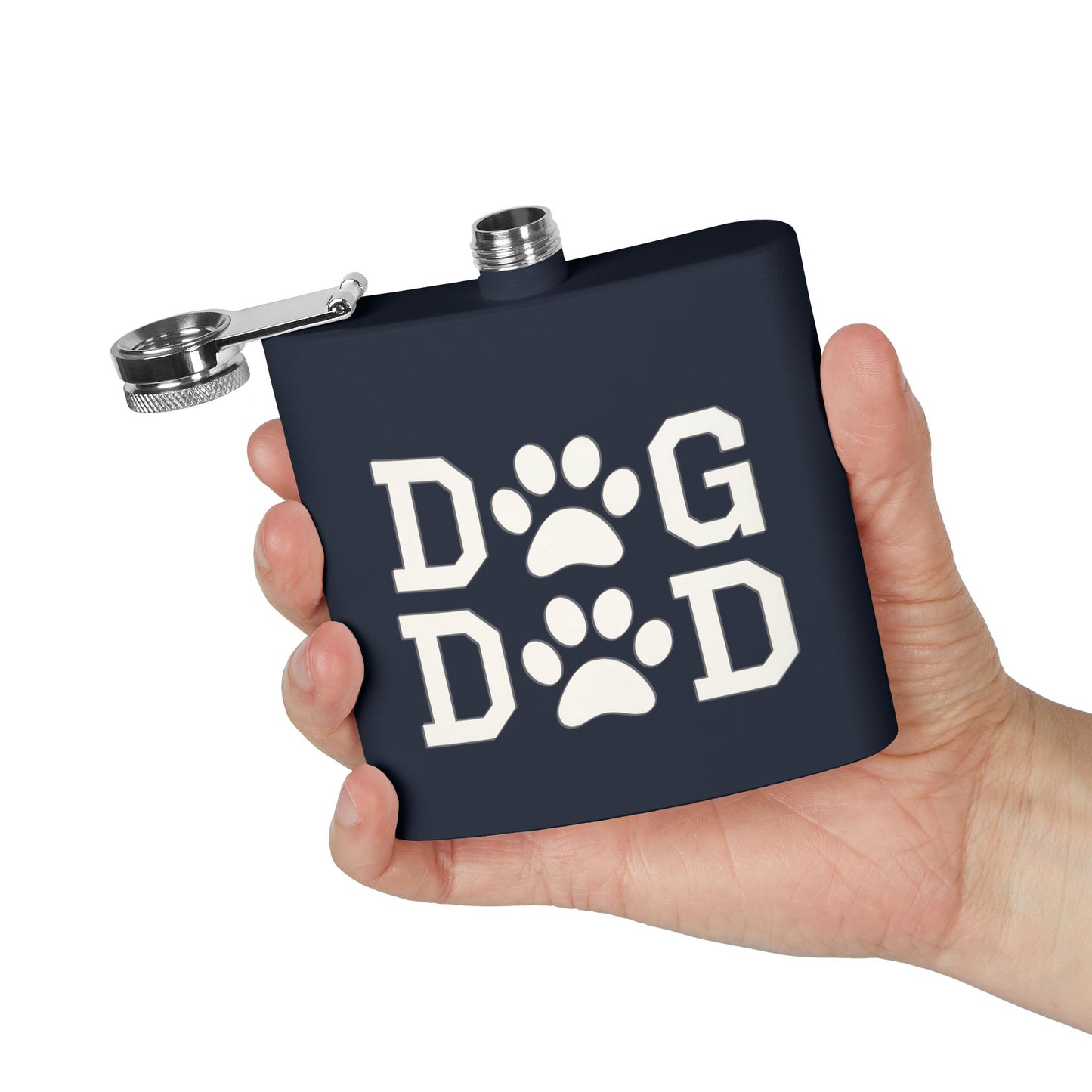 Dog Dad Stainless Steel Colored Flask