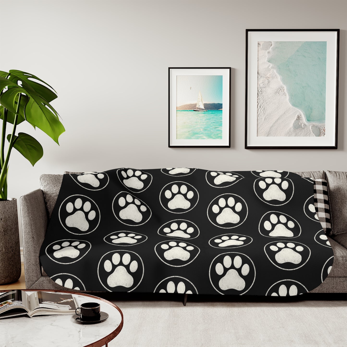 Cozy Sherpa Paw Blanket