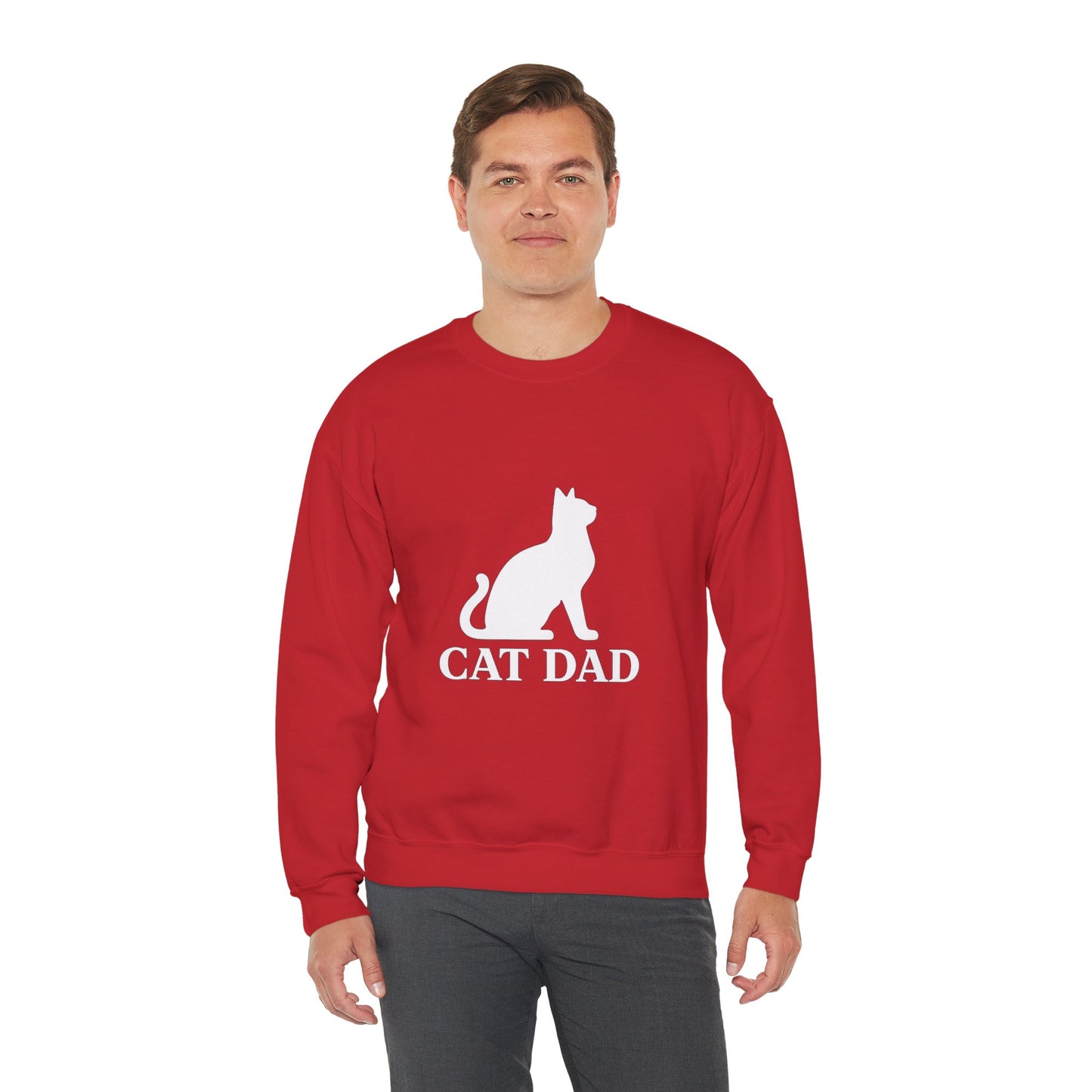 Cat Dad With Cat Sweatshirt Sizes Small - 3XL (3 colors)