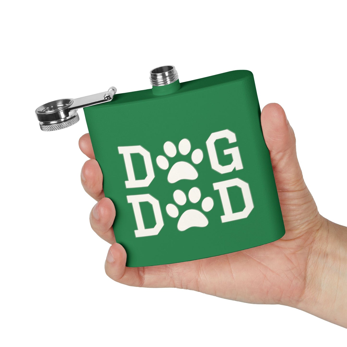 Dog Dad Stainless Steel Colored Flask