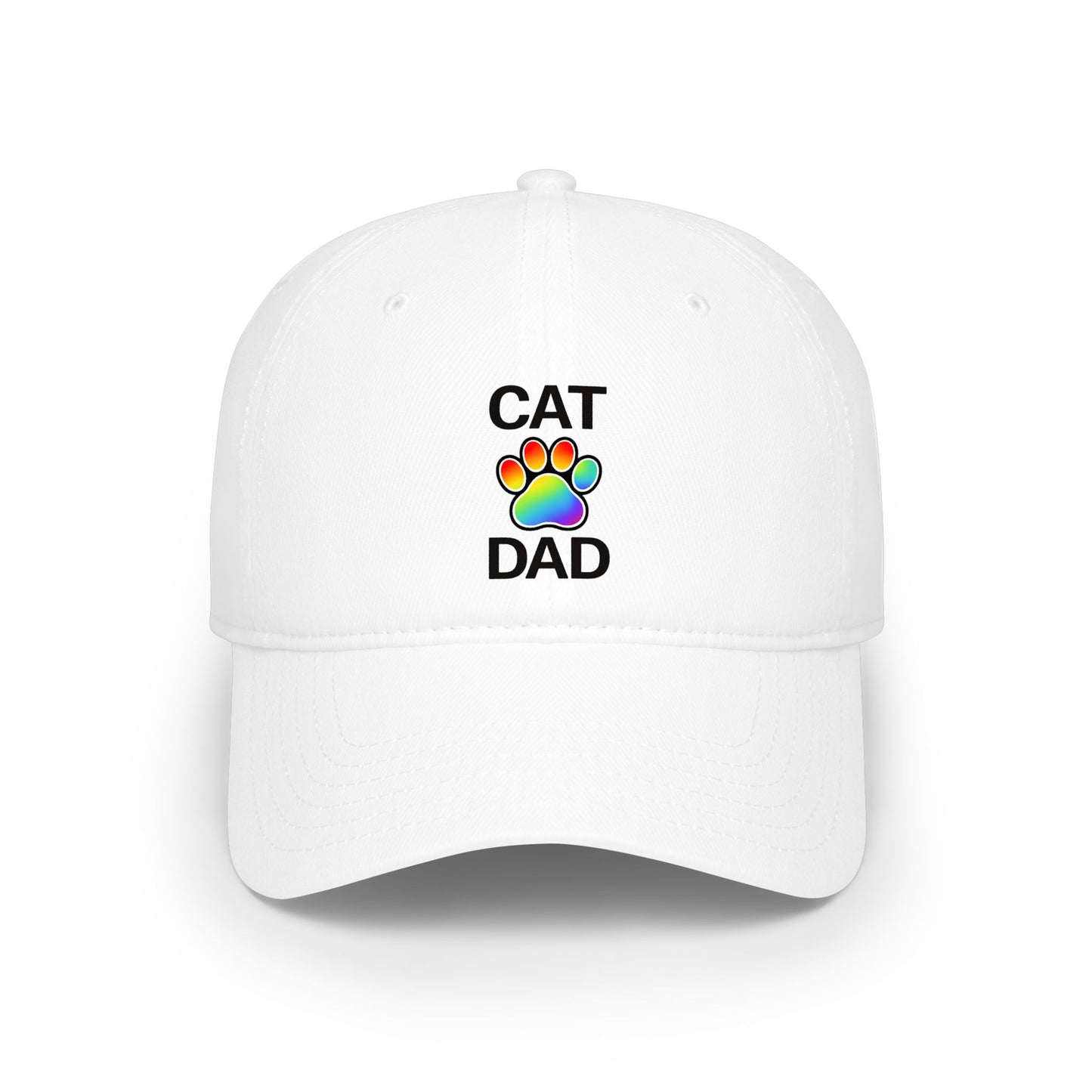 Pride Cat Dad Low Profile Baseball Cap