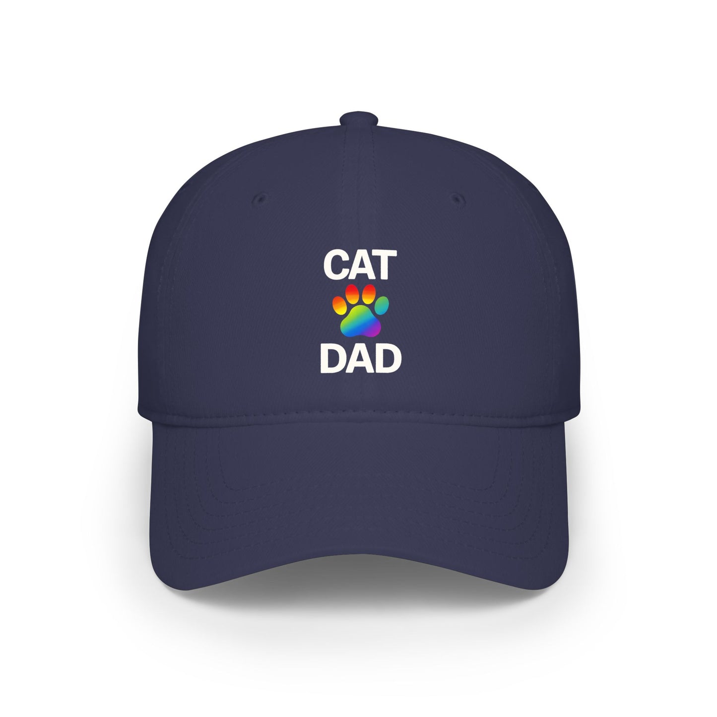 Pride Cat Dad Low Profile Baseball Cap (5 Colors)