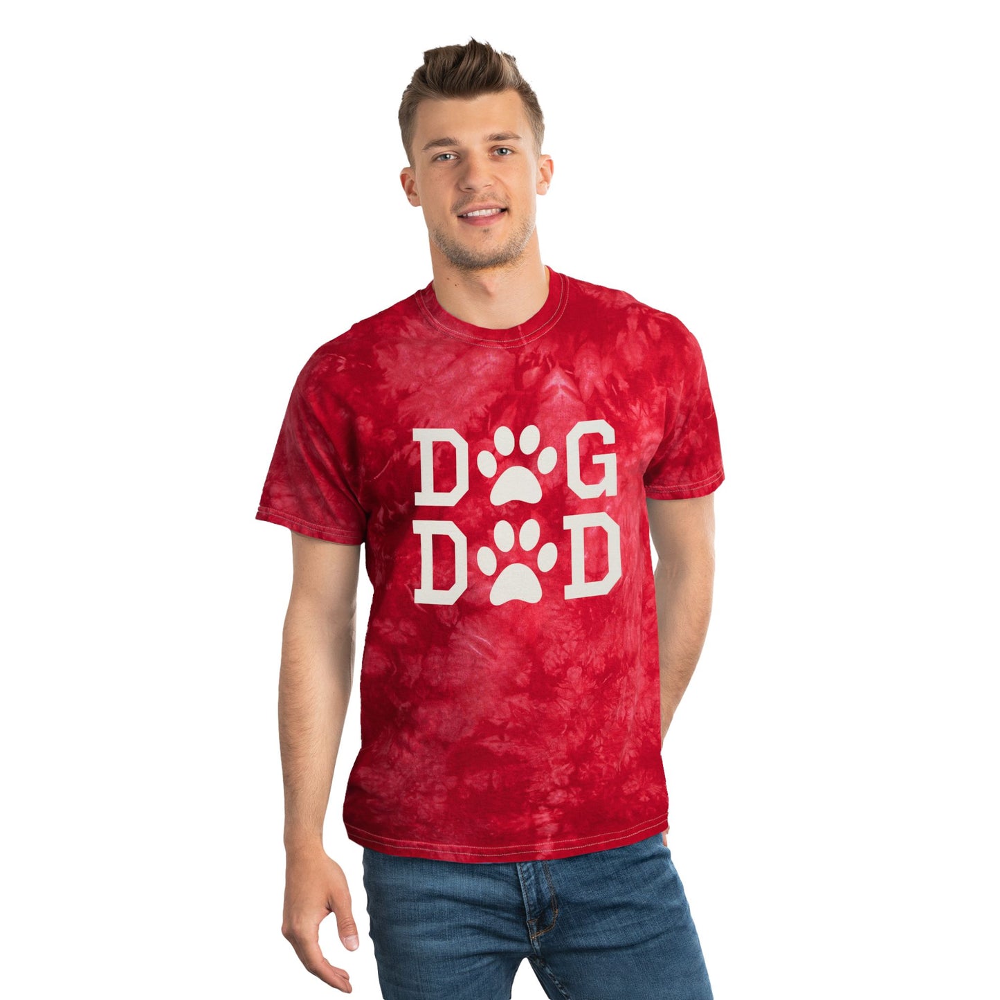 Dog Dad Crystal Tie-Dye Tee Small - 2XL (2 colors)