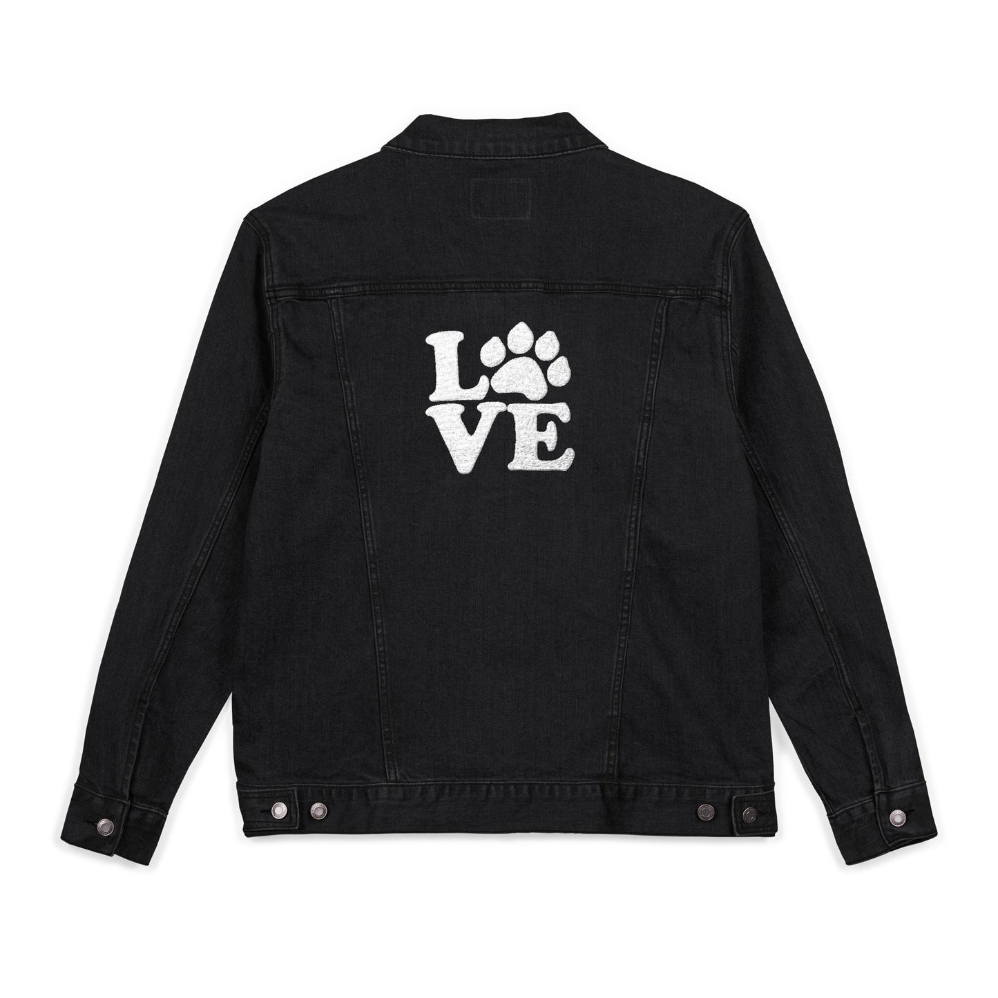 Embroidered Love Paw Denim Jacket Sizes Small - 2XL (2 colors)