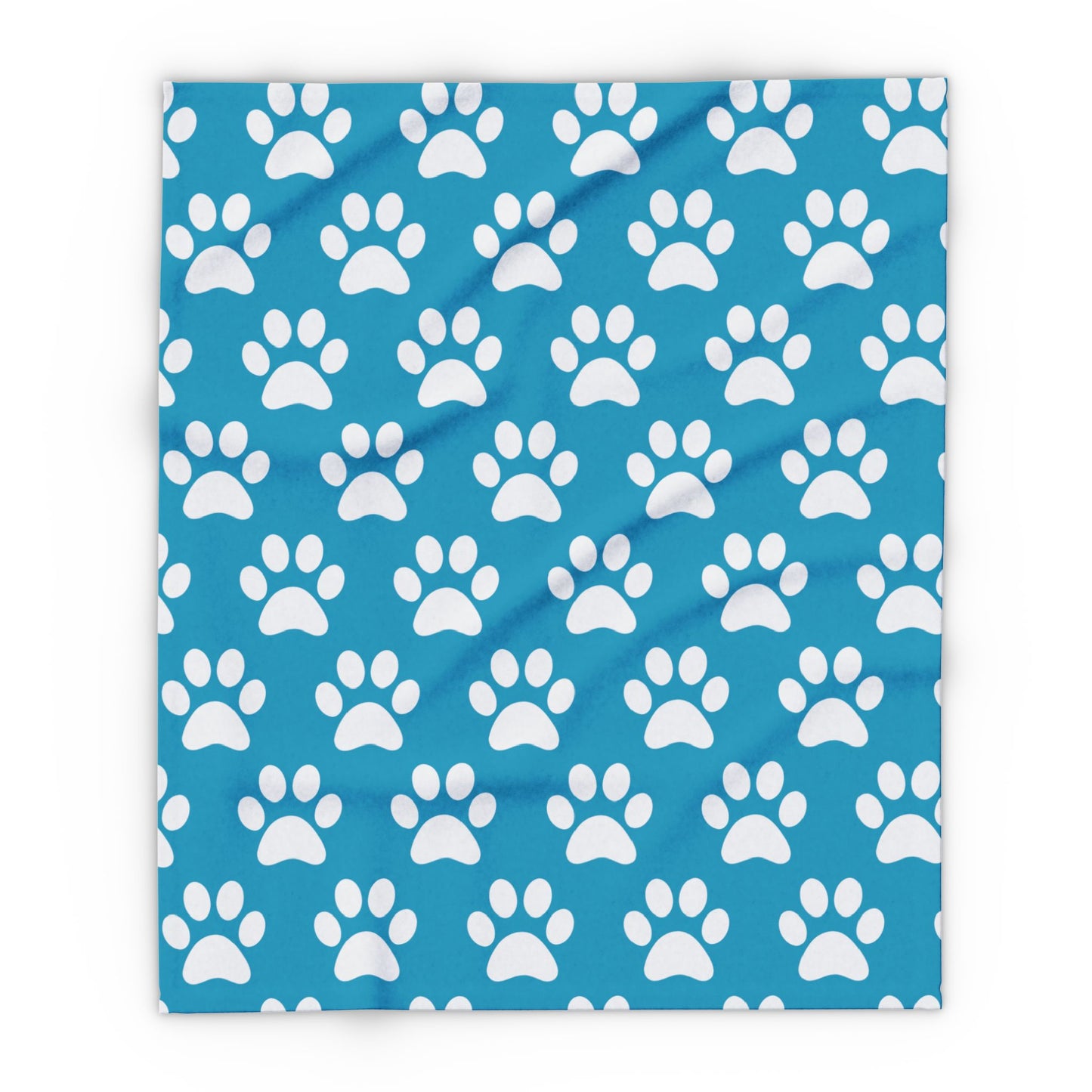 Cozy Paw Print Arctic Fleece Dog Blanket