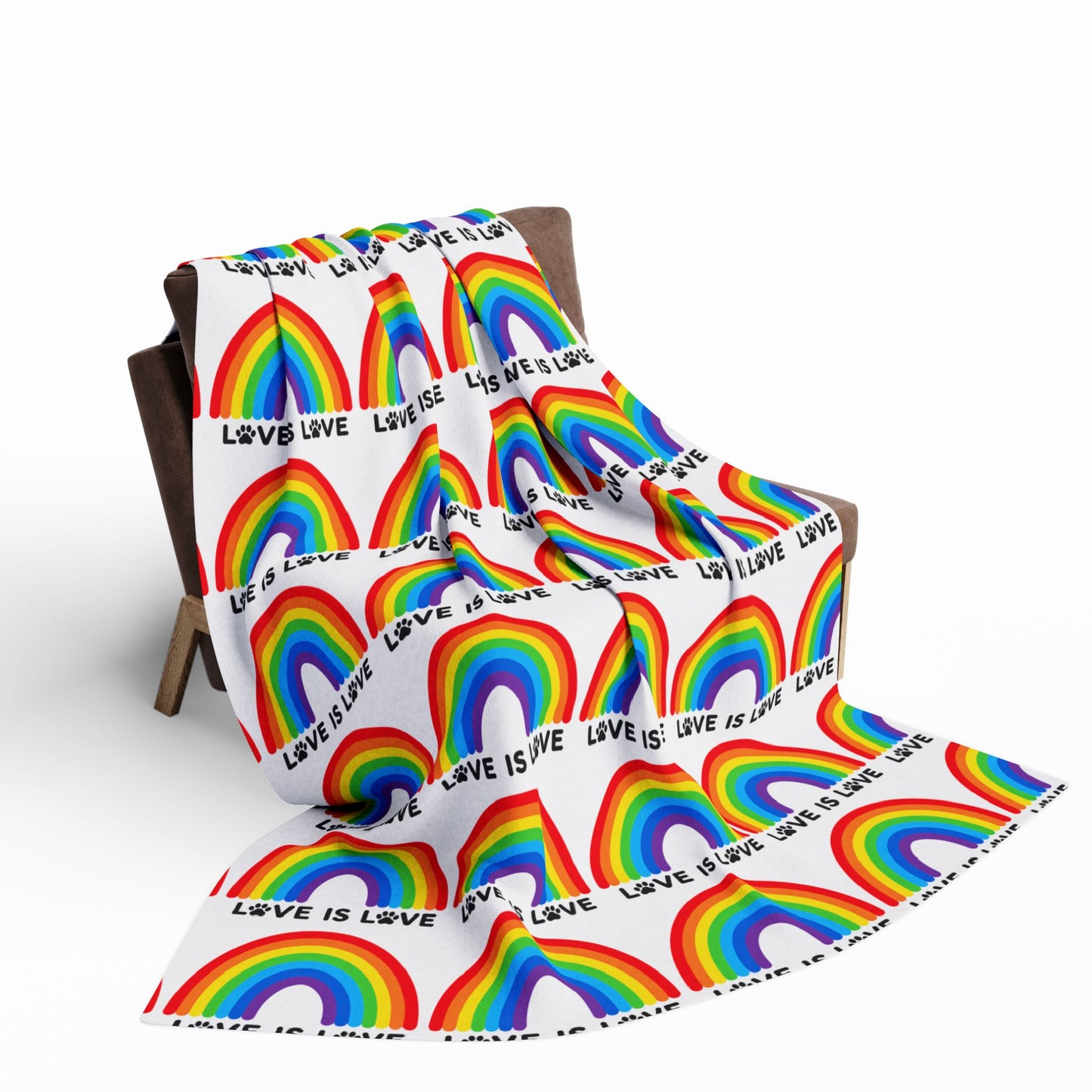 Cozy Pride Love Is Love Arctic Human Fleece Blanket