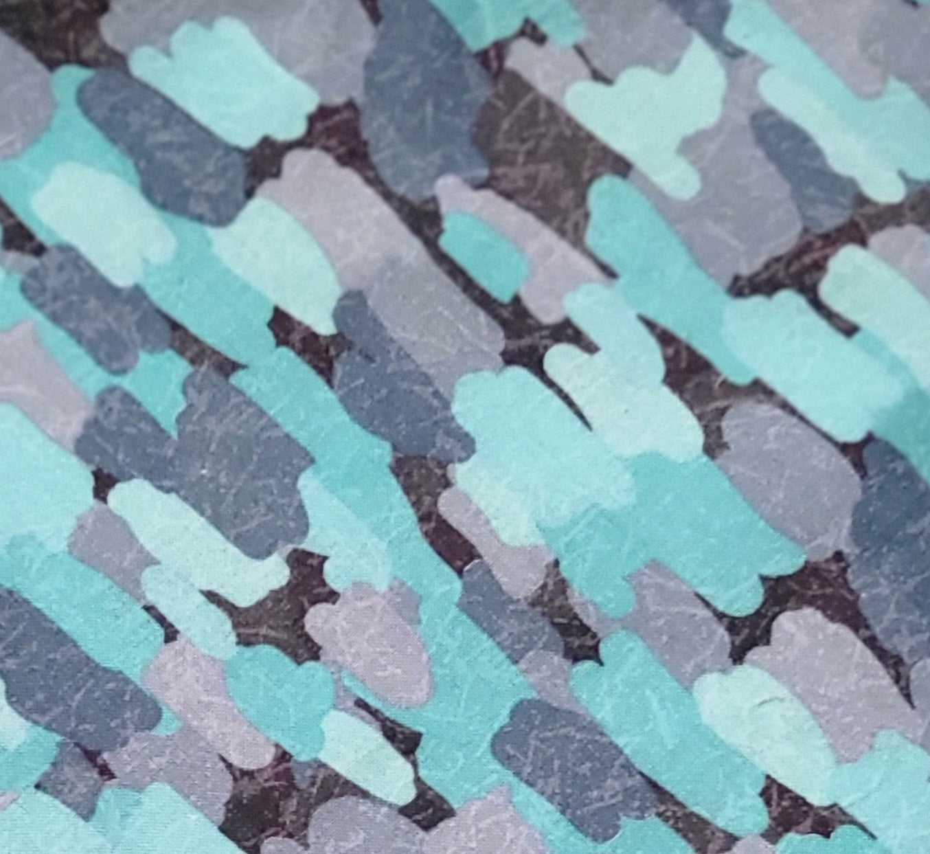 Teal Cracked Camo