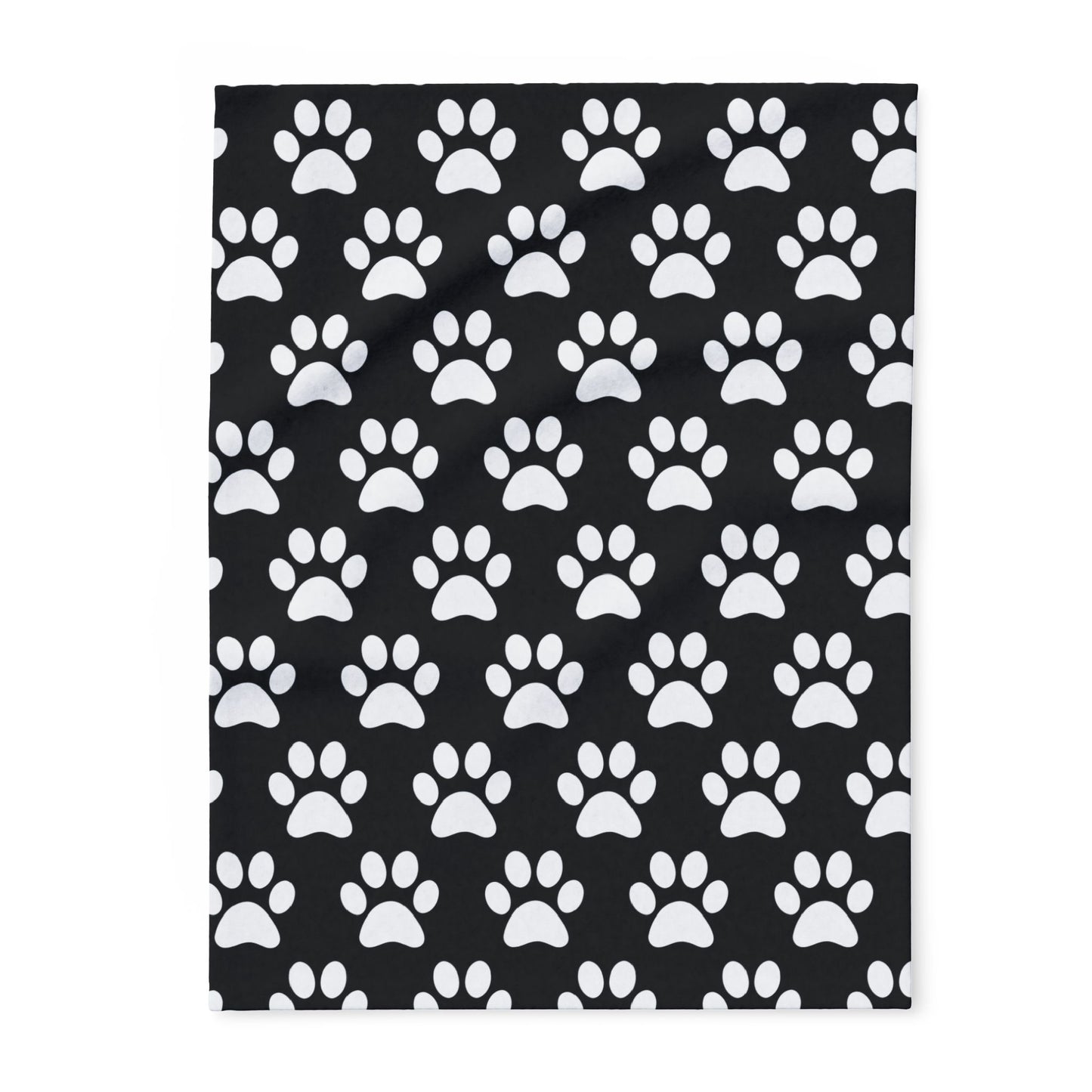 Cozy Paw Print Arctic Fleece Dog Blanket