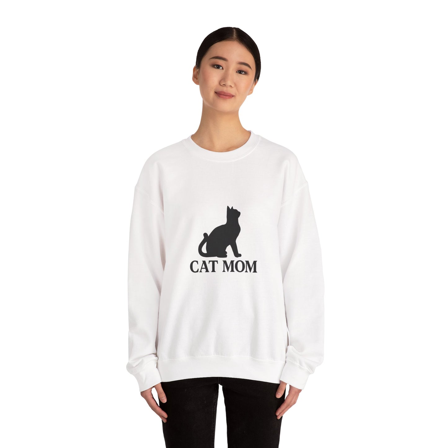 Cat Mom With Cat Sweatshirt Sizes Small - 3XL (3 colors)