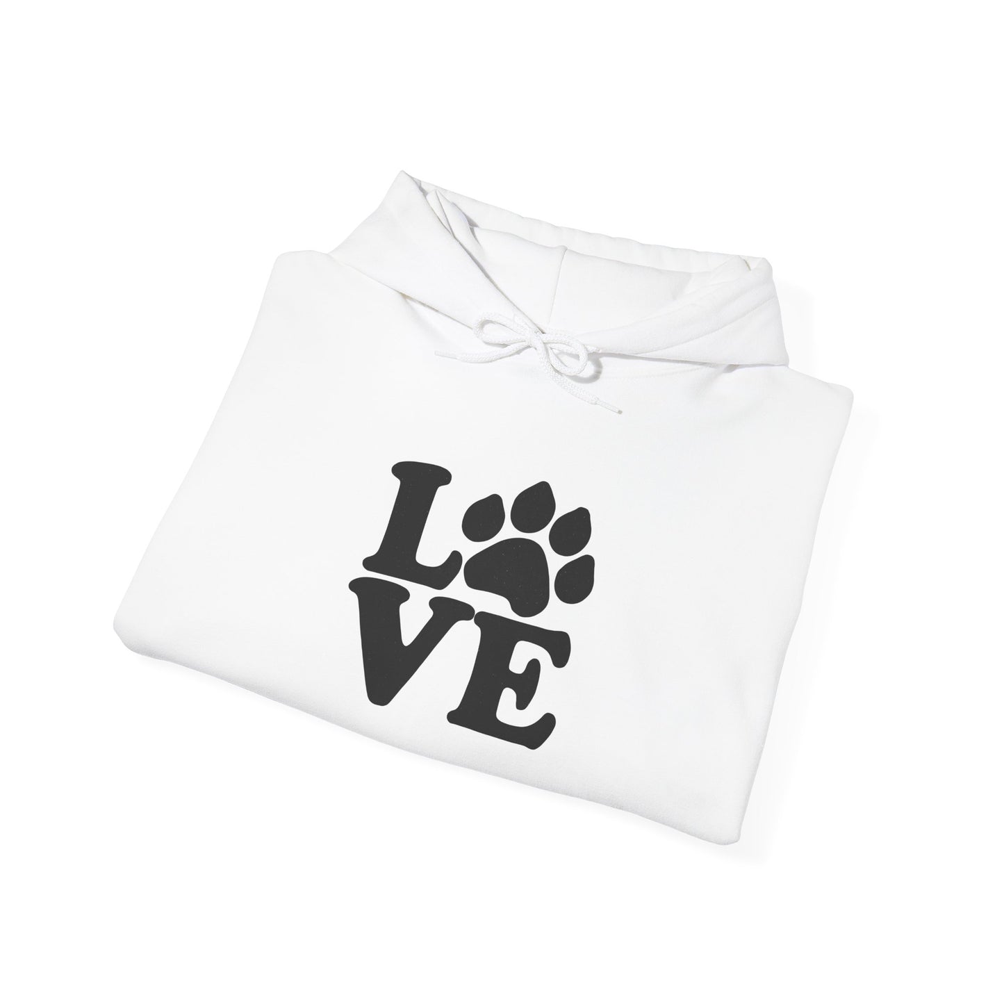 Love Paw Print Unisex Hoodie Sizes Small - 5 XL (9 Colors)