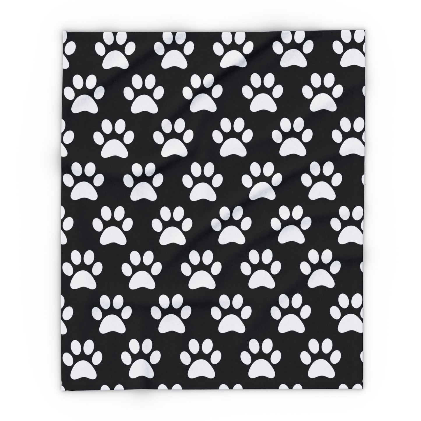 Cozy Paw Print Arctic Fleece Dog Blanket
