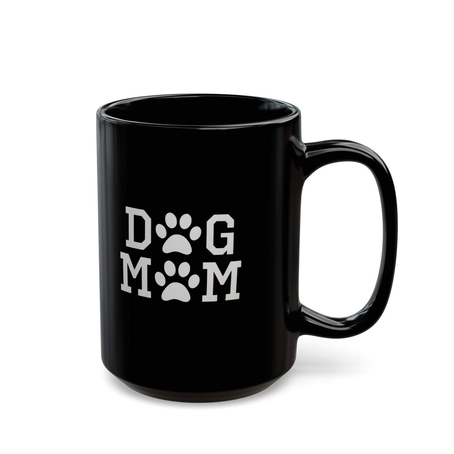 Dog Mom Black Mug