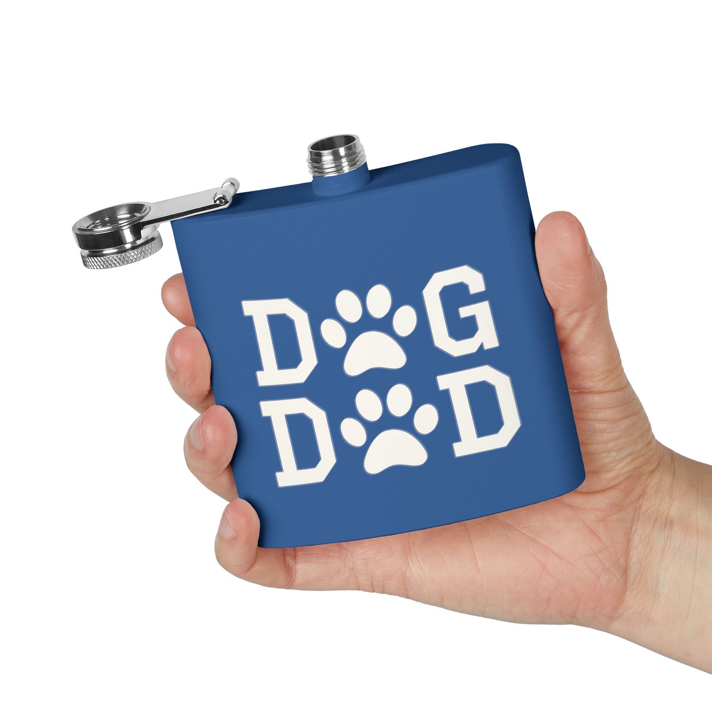 Dog Dad Stainless Steel Colored Flask