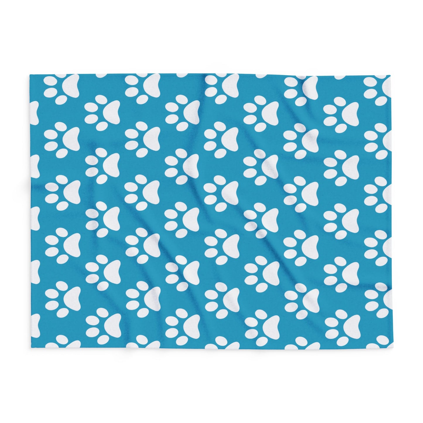 Cozy Paw Print Arctic Human Fleece Blanket