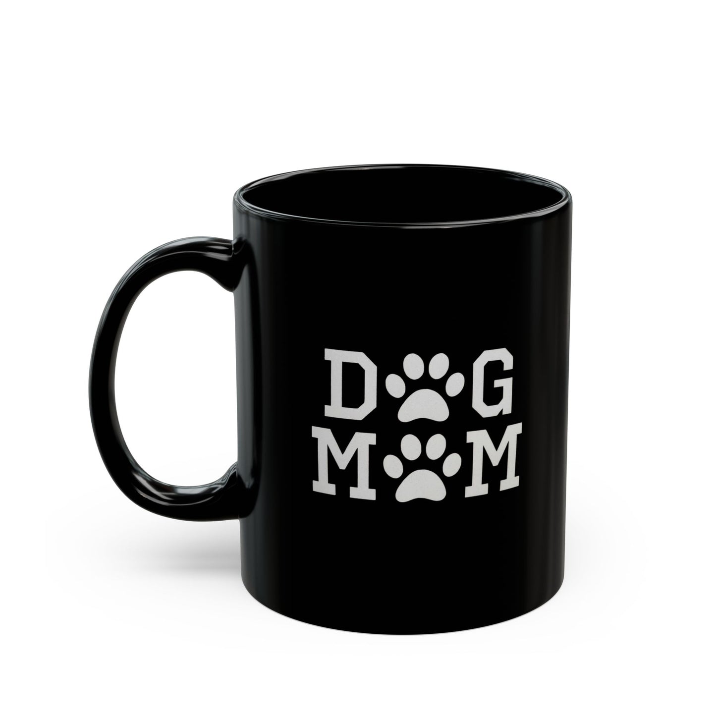 Dog Mom Black Mug