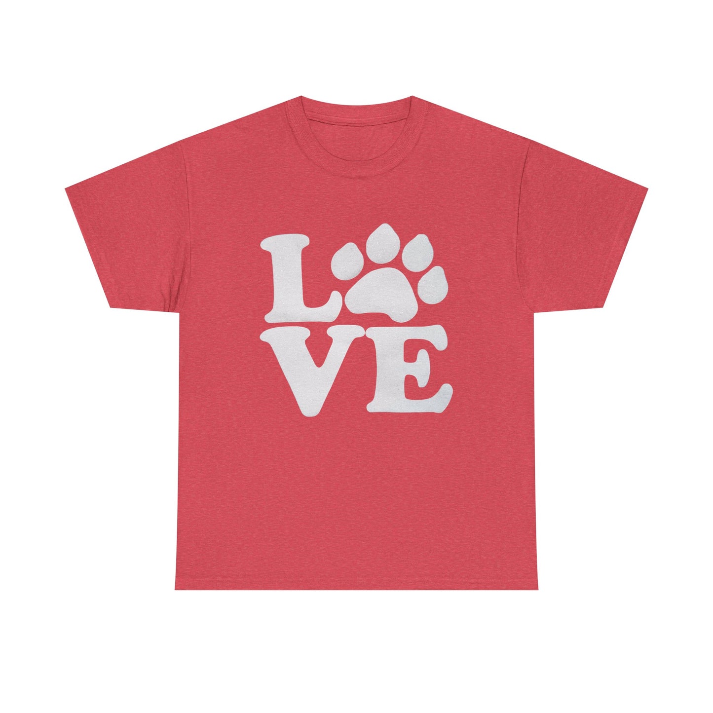 Love Paw Heavy Duty Unisex Tee Sizes Small - 5XL (11 colors)