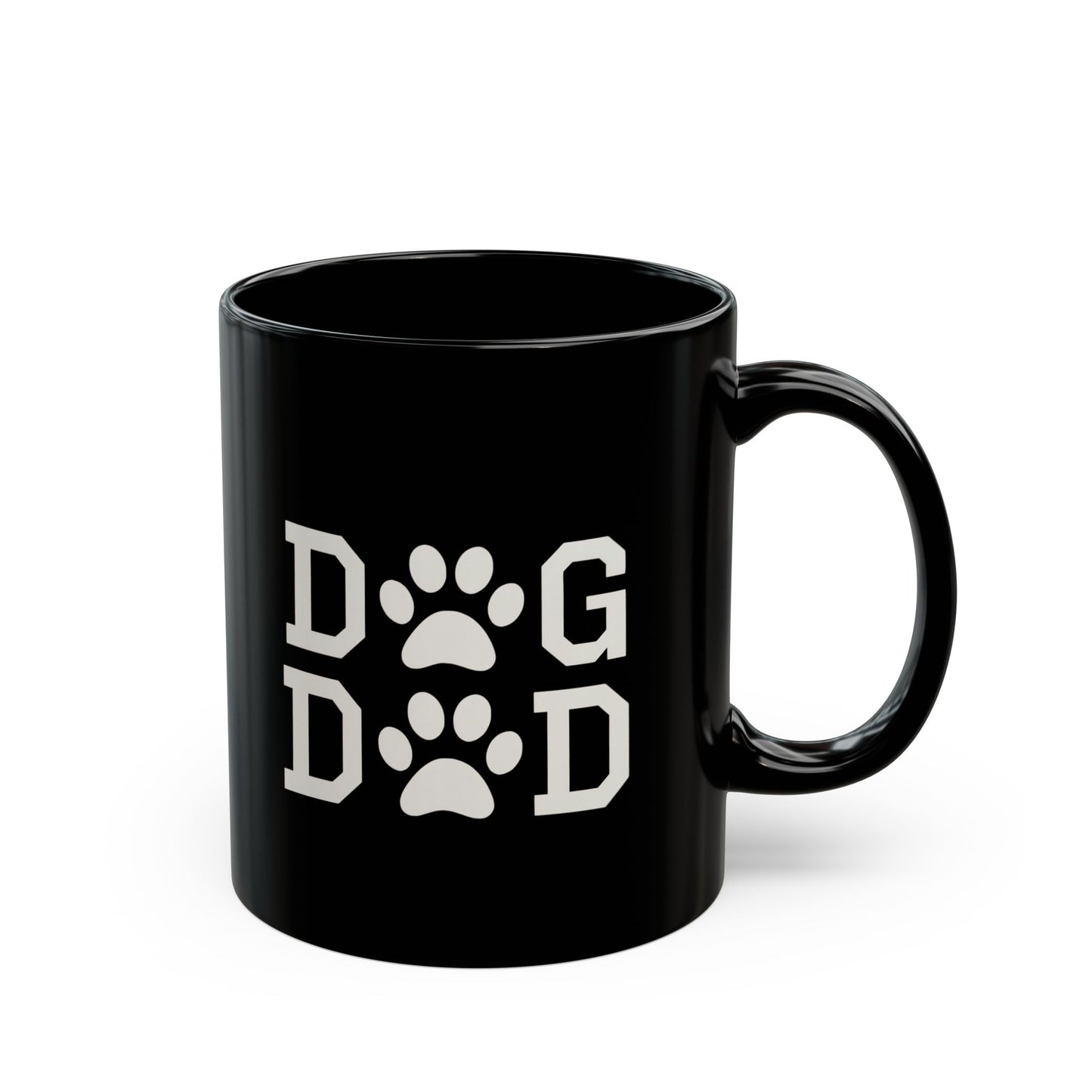 Dog Dad Black Mug
