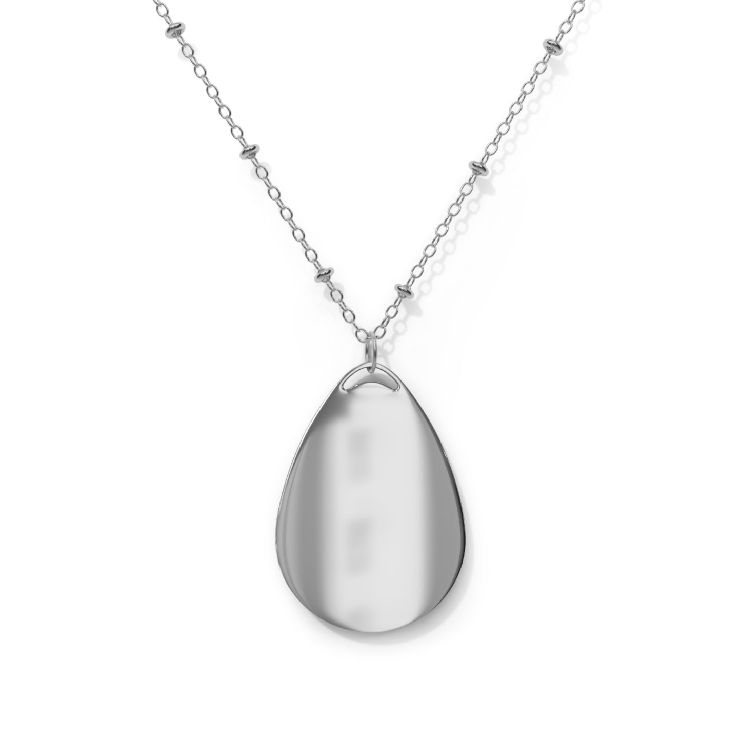 Dog Mom Oval Pendant Necklace