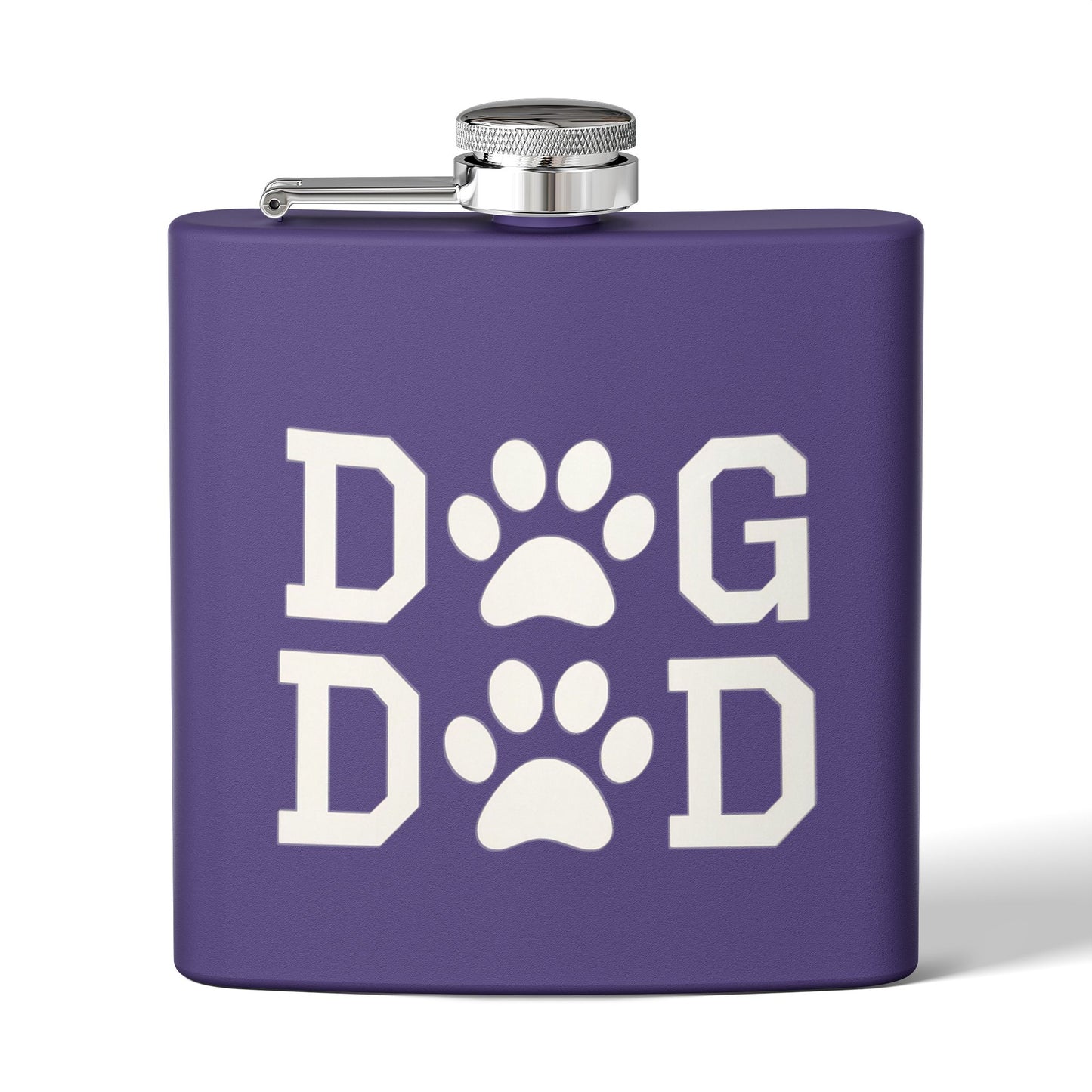 Dog Dad Stainless Steel Colored Flask