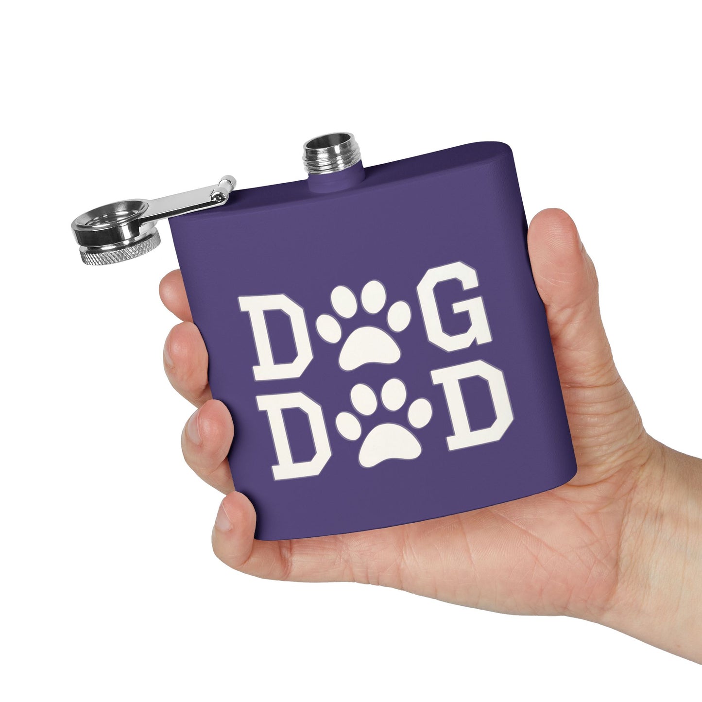 Dog Dad Stainless Steel Colored Flask