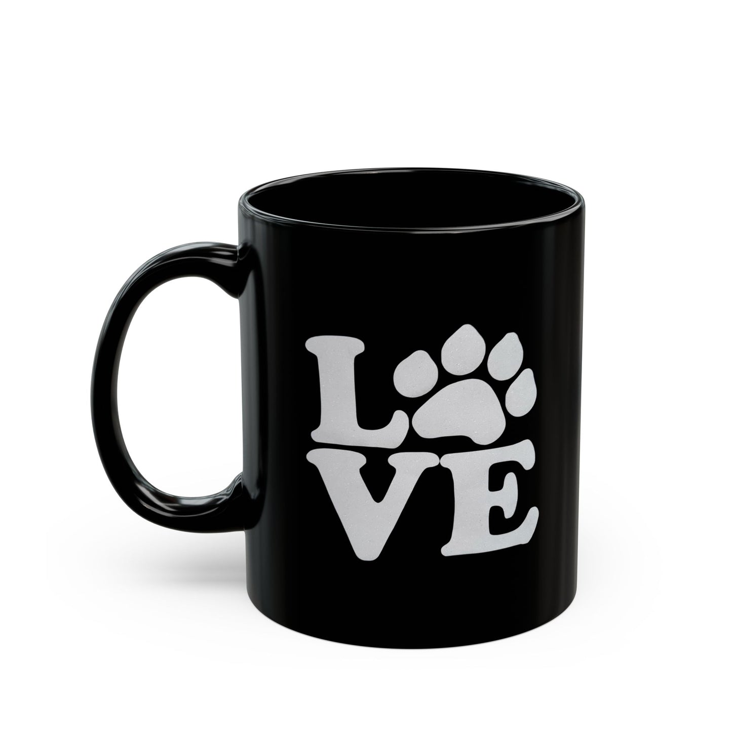 Love Paw Black Mug