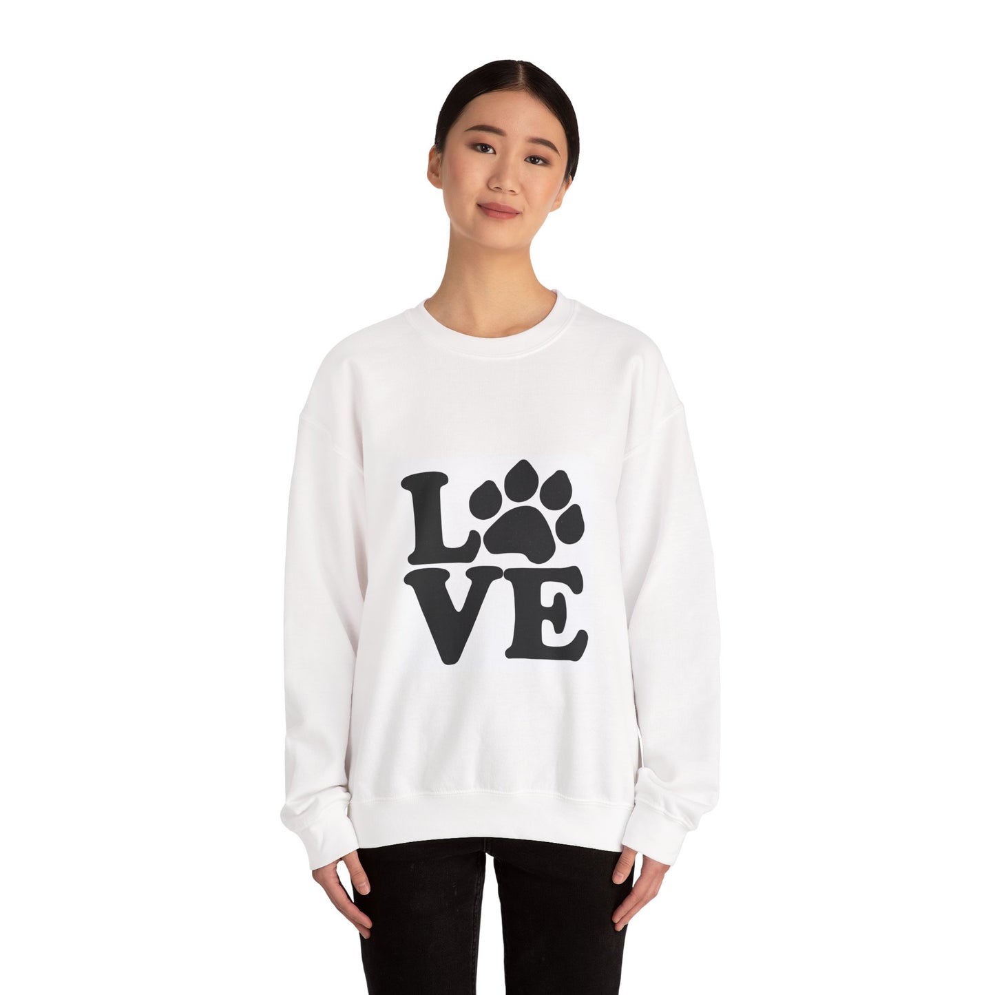 Love Paw Print Sweatshirt Sizes Small - 4XL (8 colors)