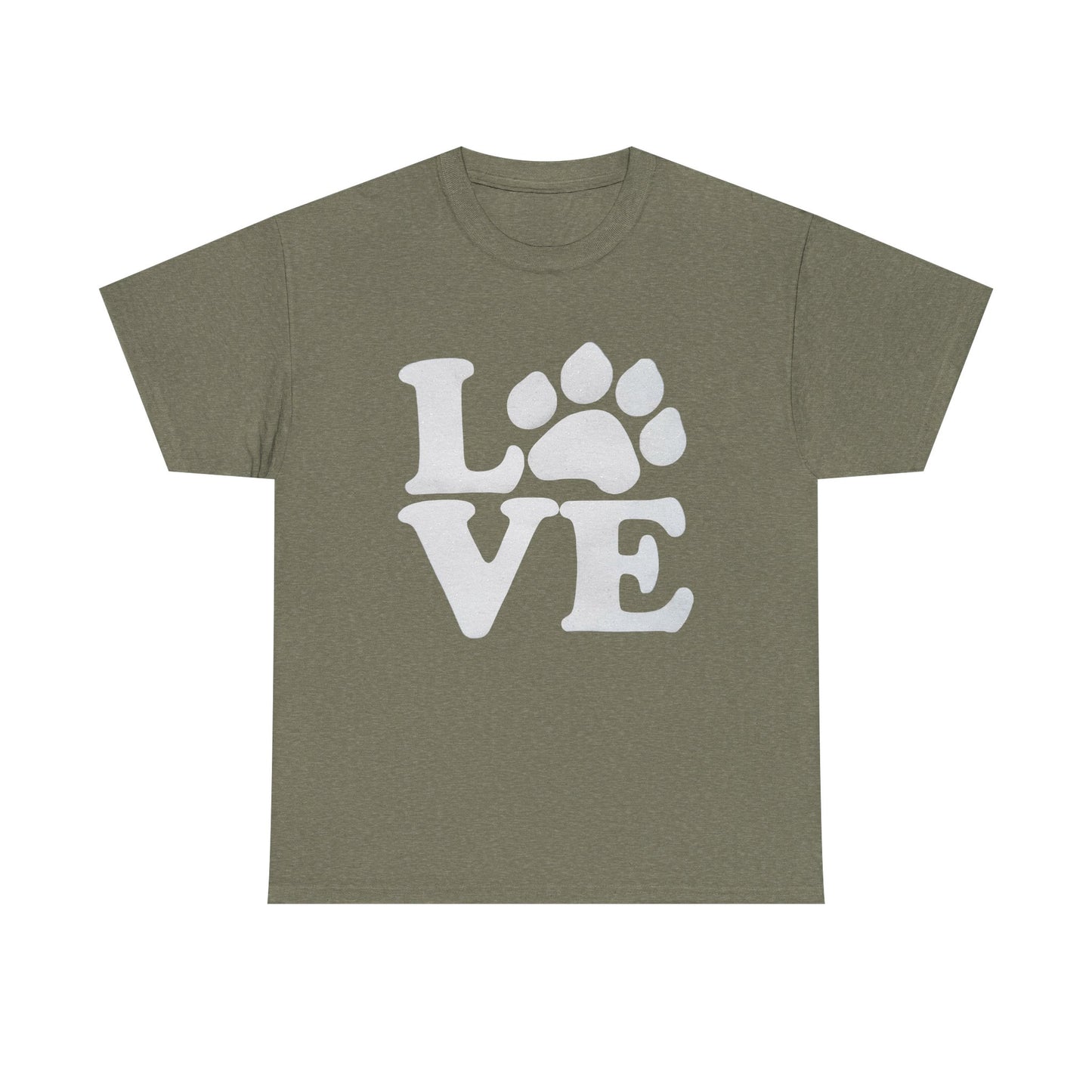 Love Paw Heavy Duty Unisex Tee Sizes Small - 5XL (11 colors)