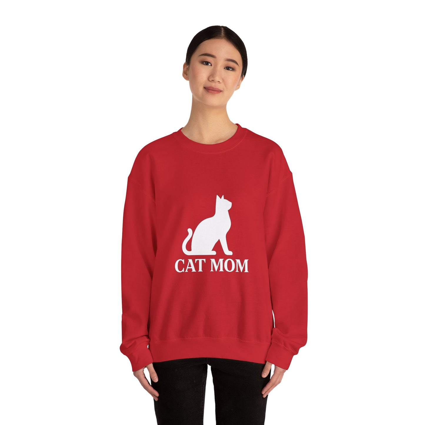 Cat Mom With Cat Sweatshirt Sizes Small - 3XL (3 colors)