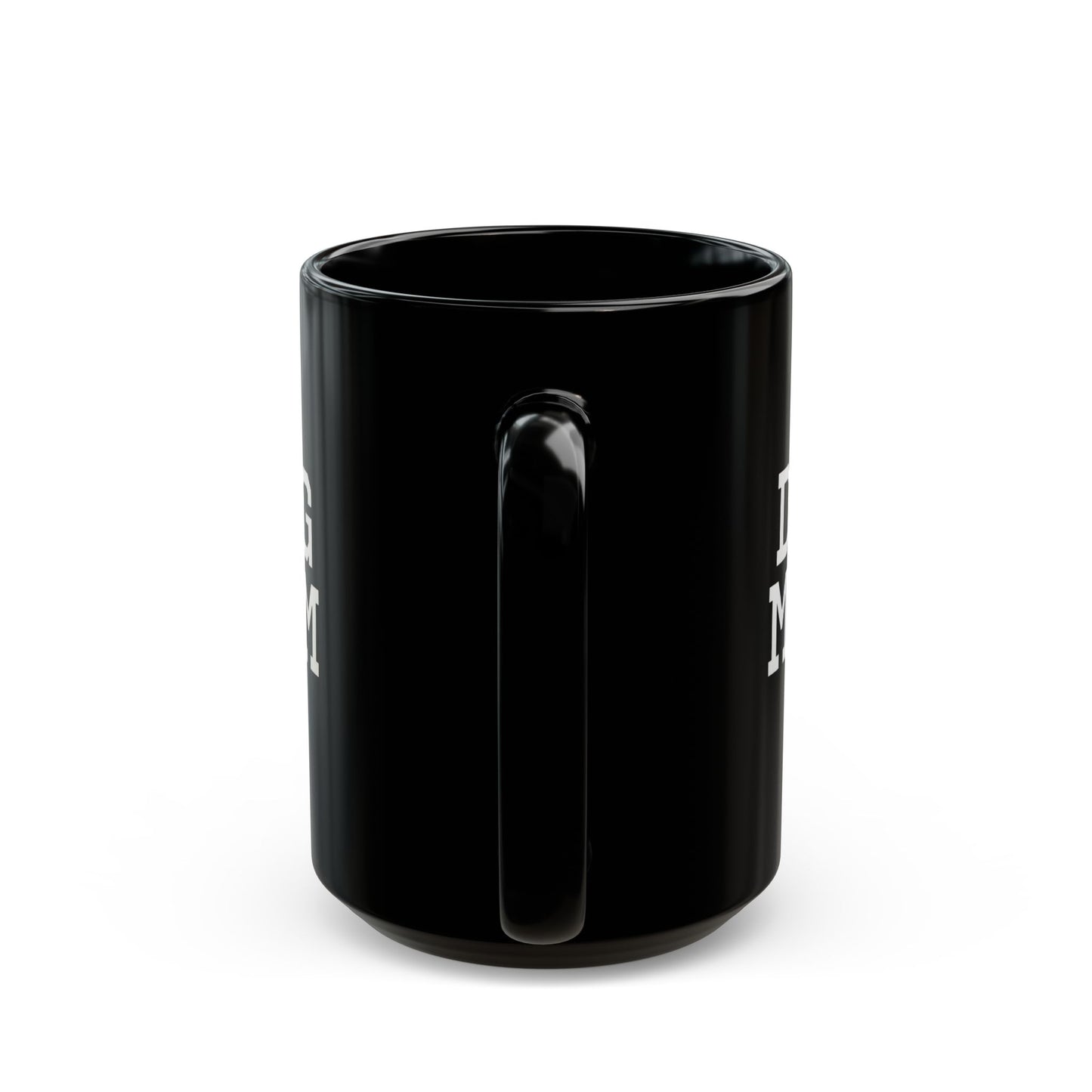 Dog Mom Black Mug