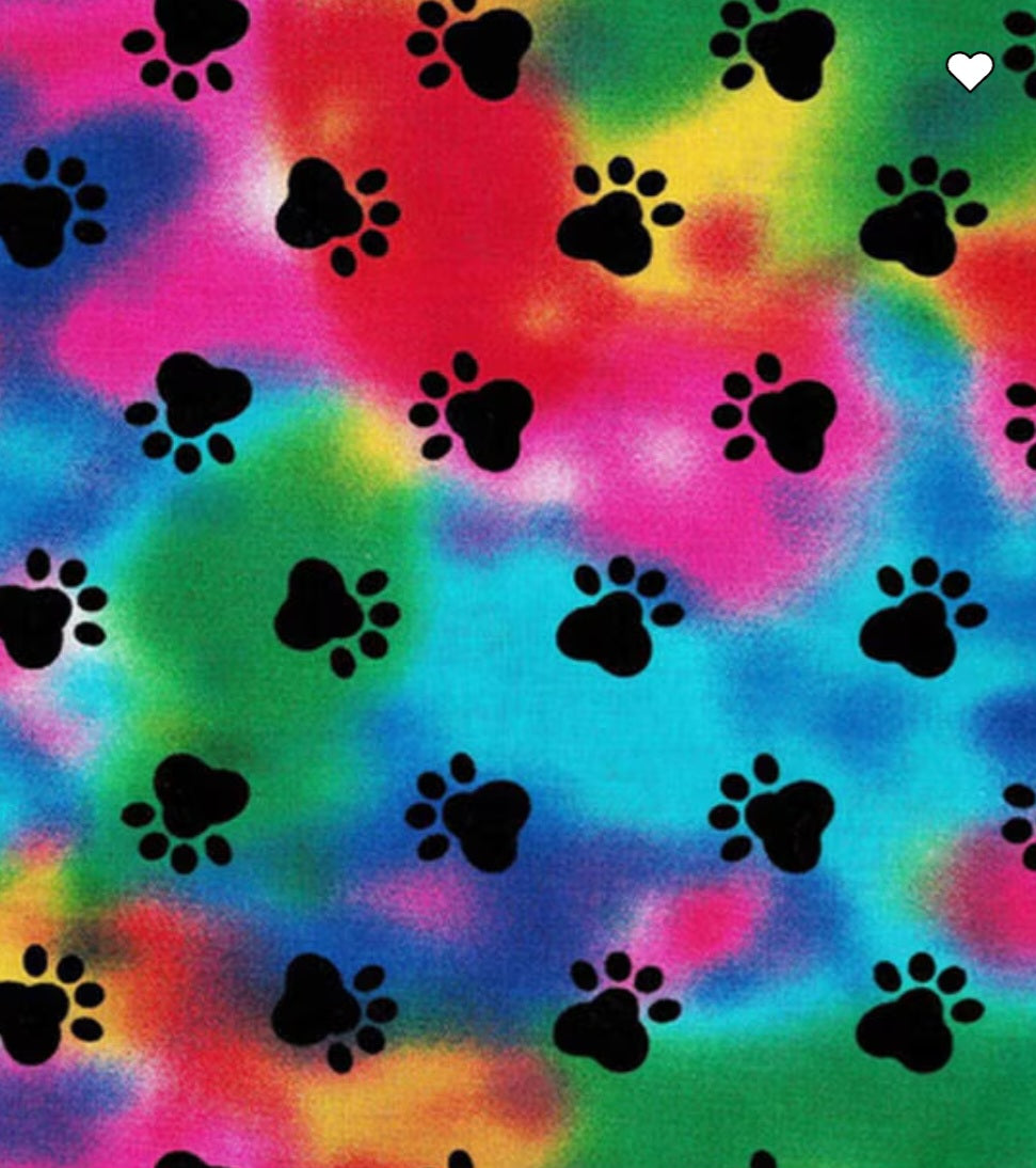 Tie Dyed with Paws
