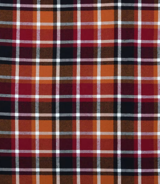 Black Burgandy and Gold Check Paid Flannel