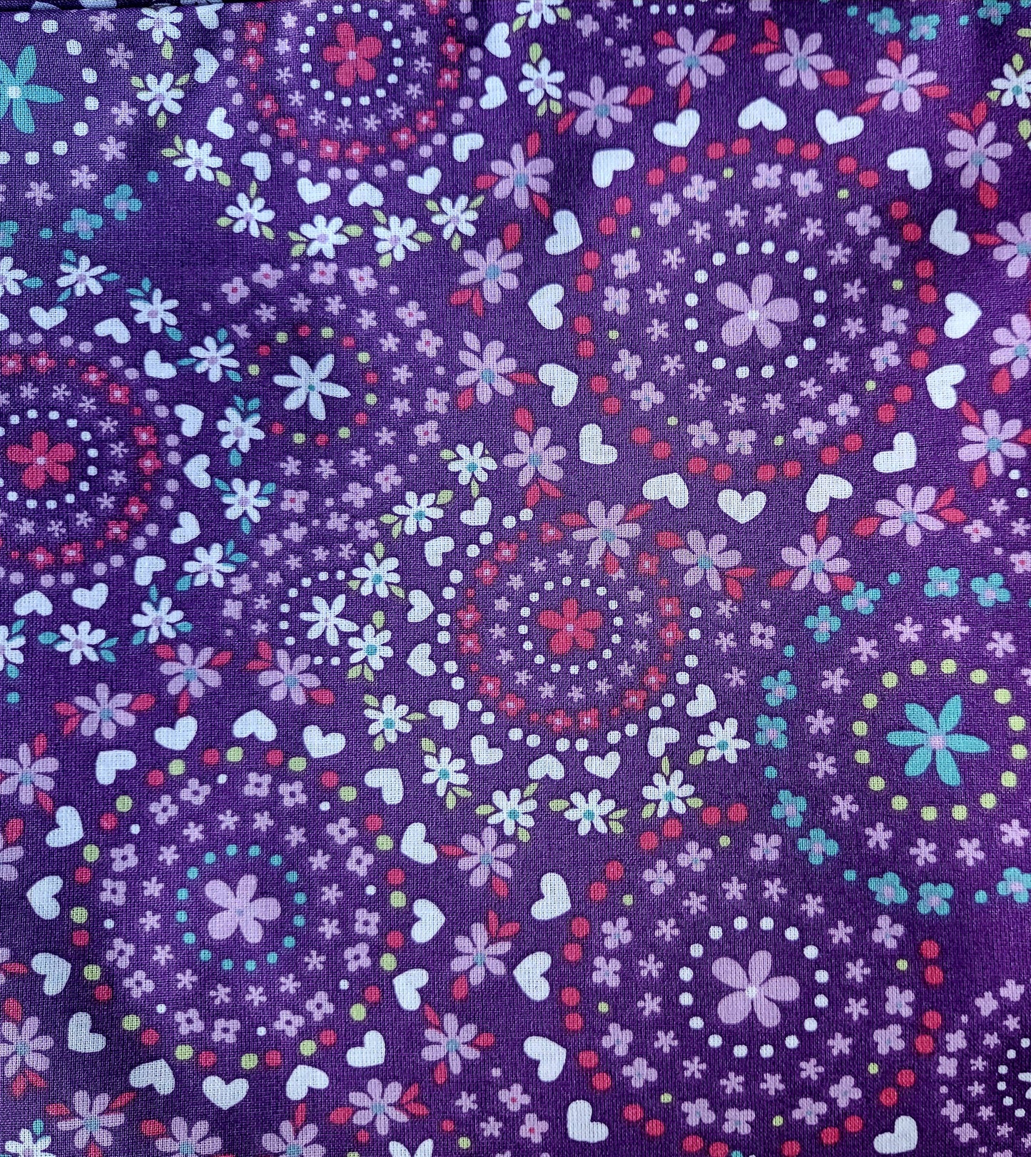Spiral flowers on Purple