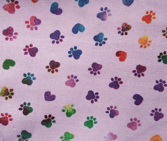 Purple Tie-Dyed Paws
