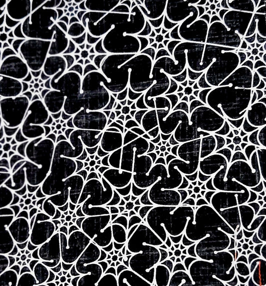 Glow in the Dark Cobwebs Flannel Bandana
