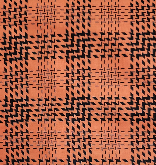 Orange with Black Plaid