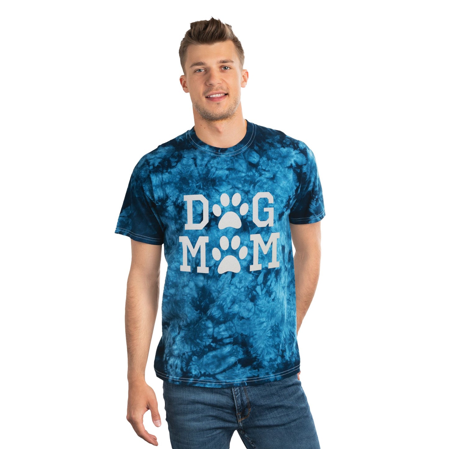 Dog Mom Crystal Tie-Dye Tee Small - 2XL (2 colors)