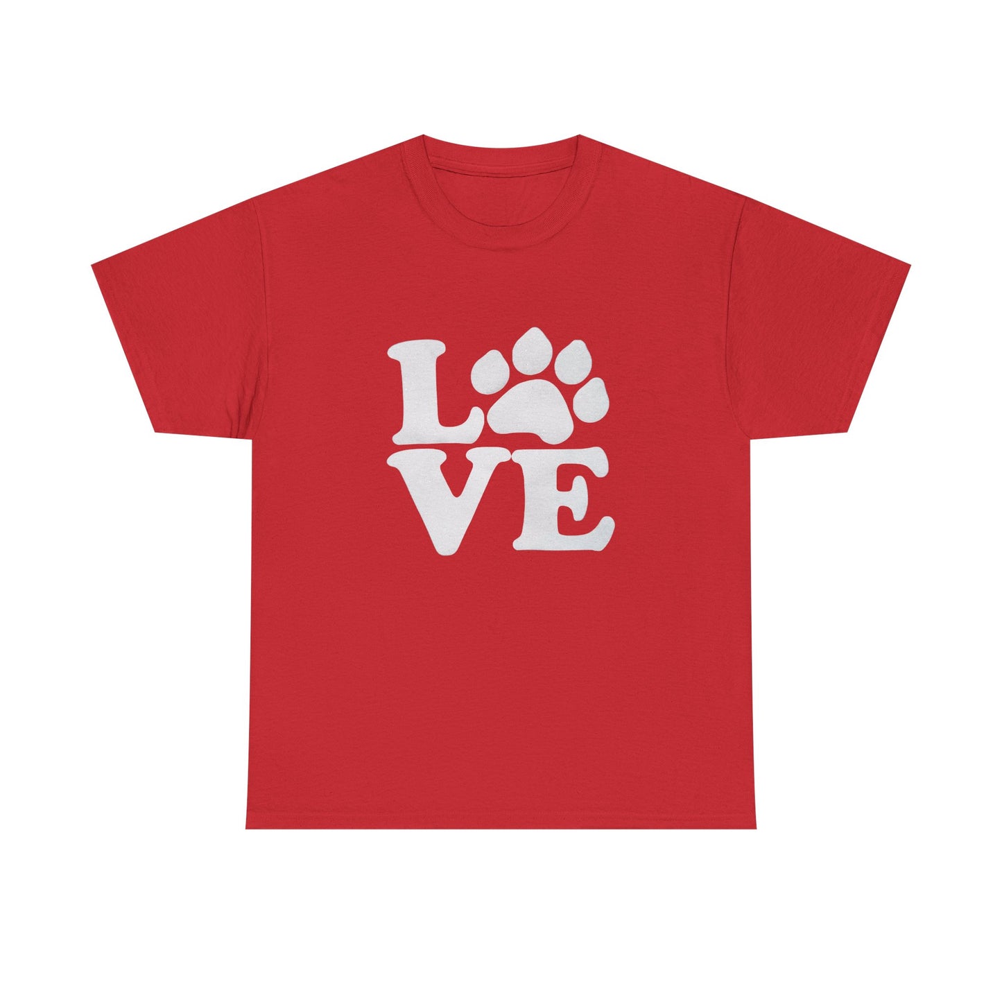 Love Paw Heavy Duty Unisex Tee Sizes Small - 5XL (11 colors)