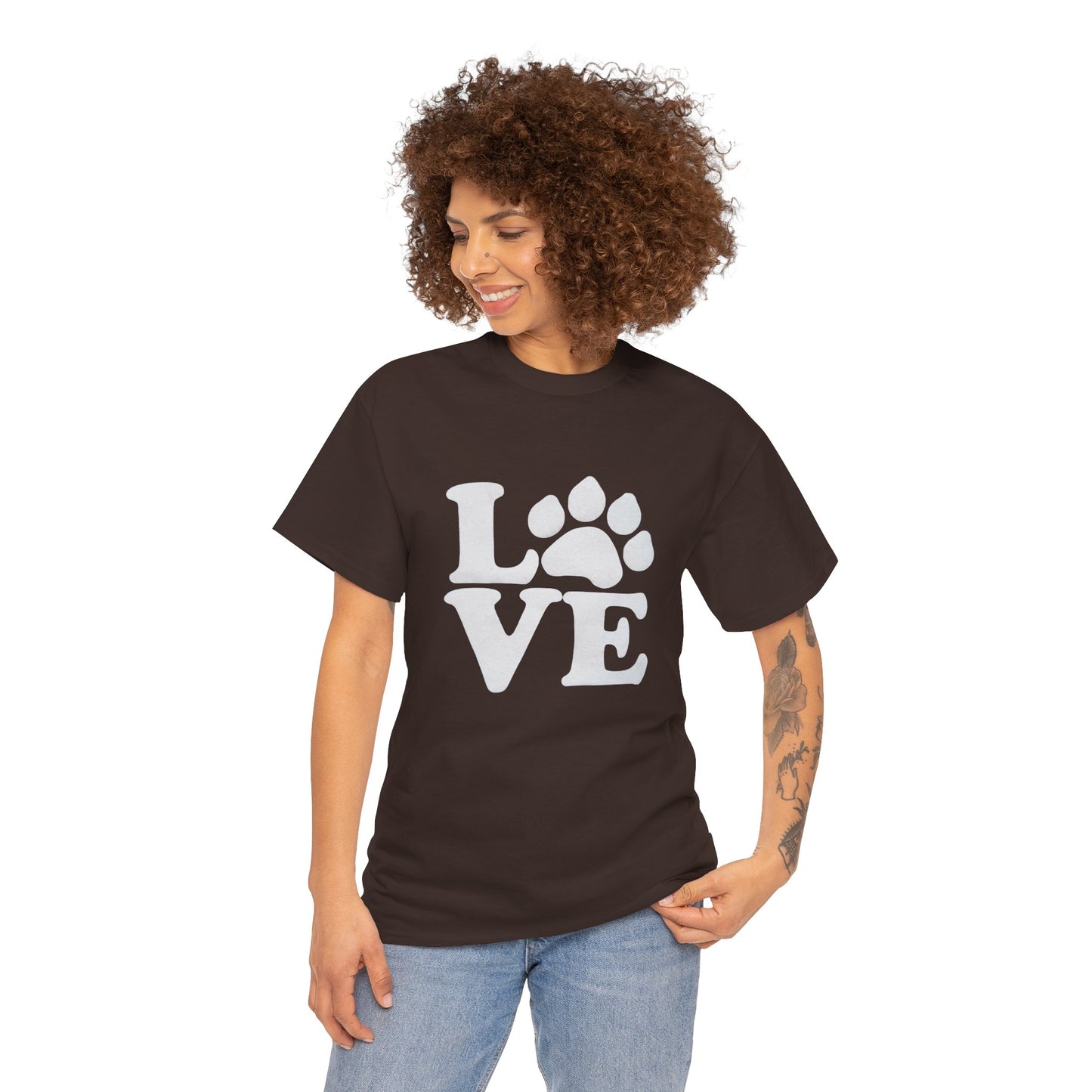 Love Paw Heavy Duty Unisex Tee Sizes Small - 5XL (11 colors)