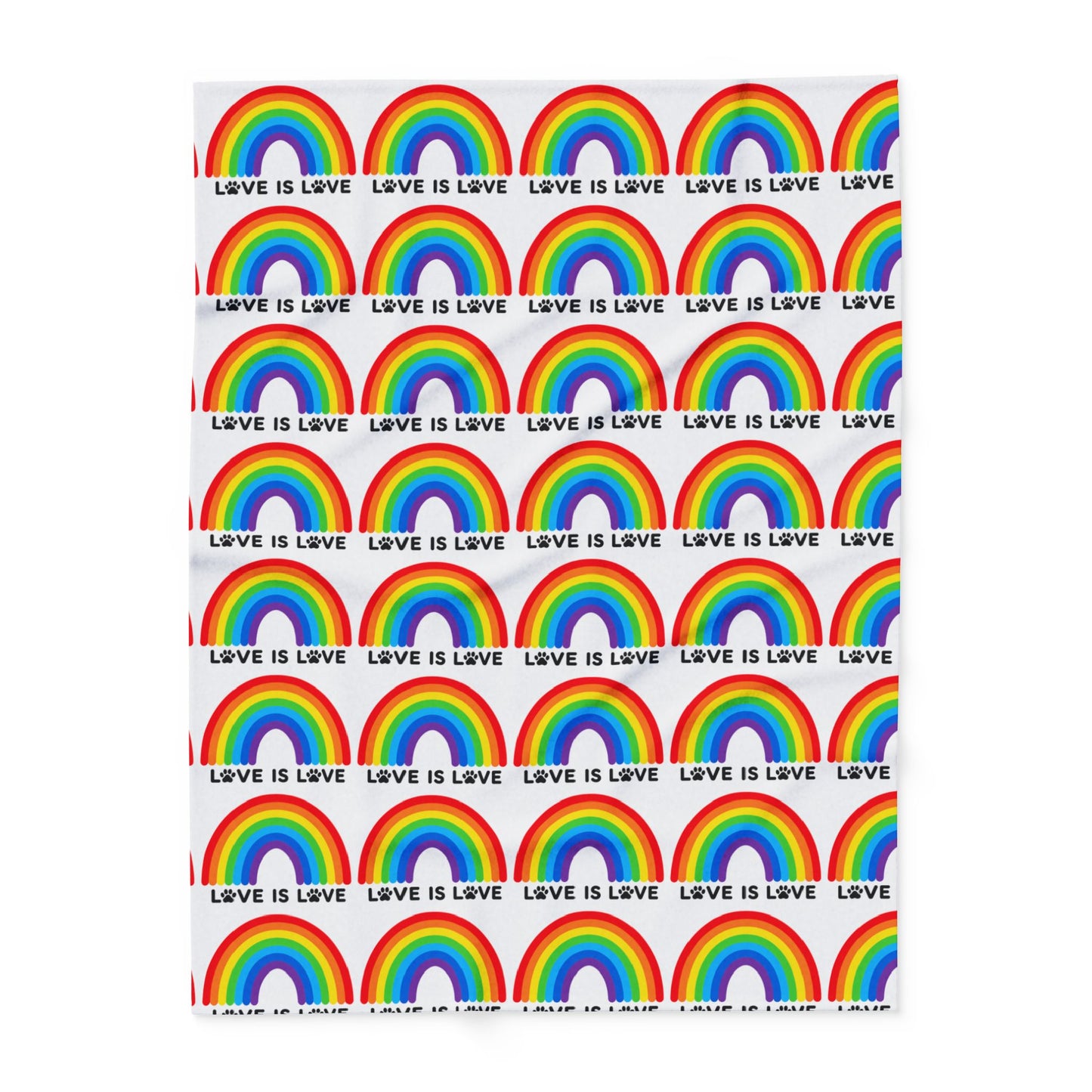 Cozy Pride Love Is Love Arctic Human Fleece Blanket