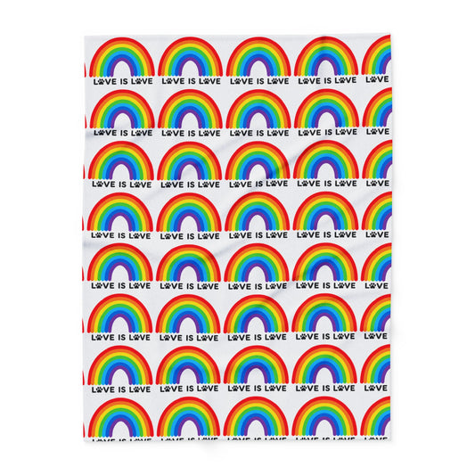 Cozy Pride Love Is Love Arctic Human Fleece Blanket