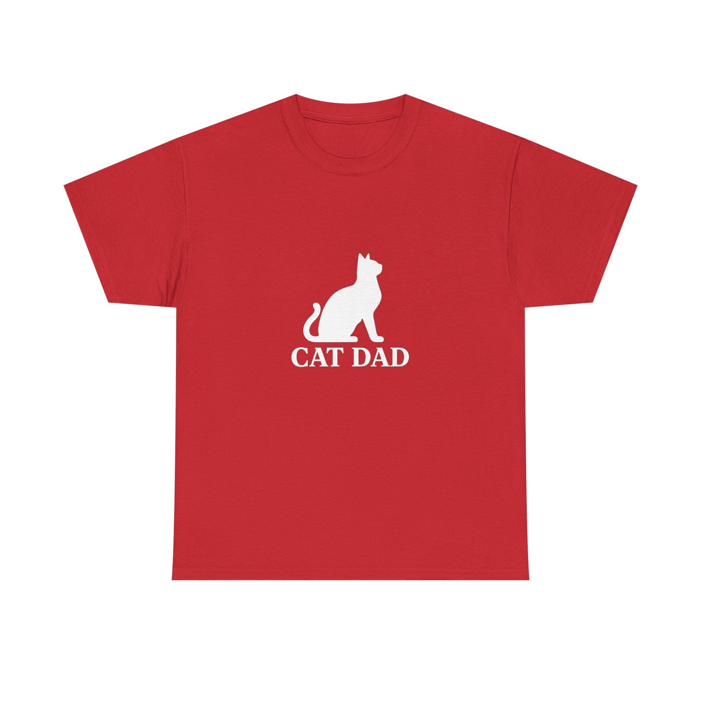 Cat Dad With Cat Heavy Duty Unisex Tee Sizes Small - 5XL (11 colors)