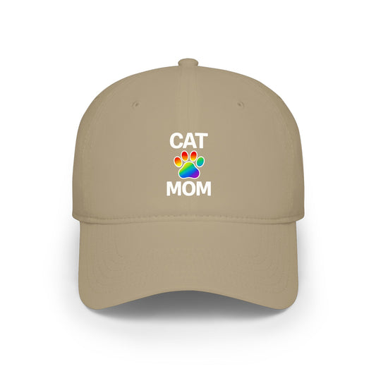 Pride Cat Mom Low Profile Baseball Cap (5 Colors)