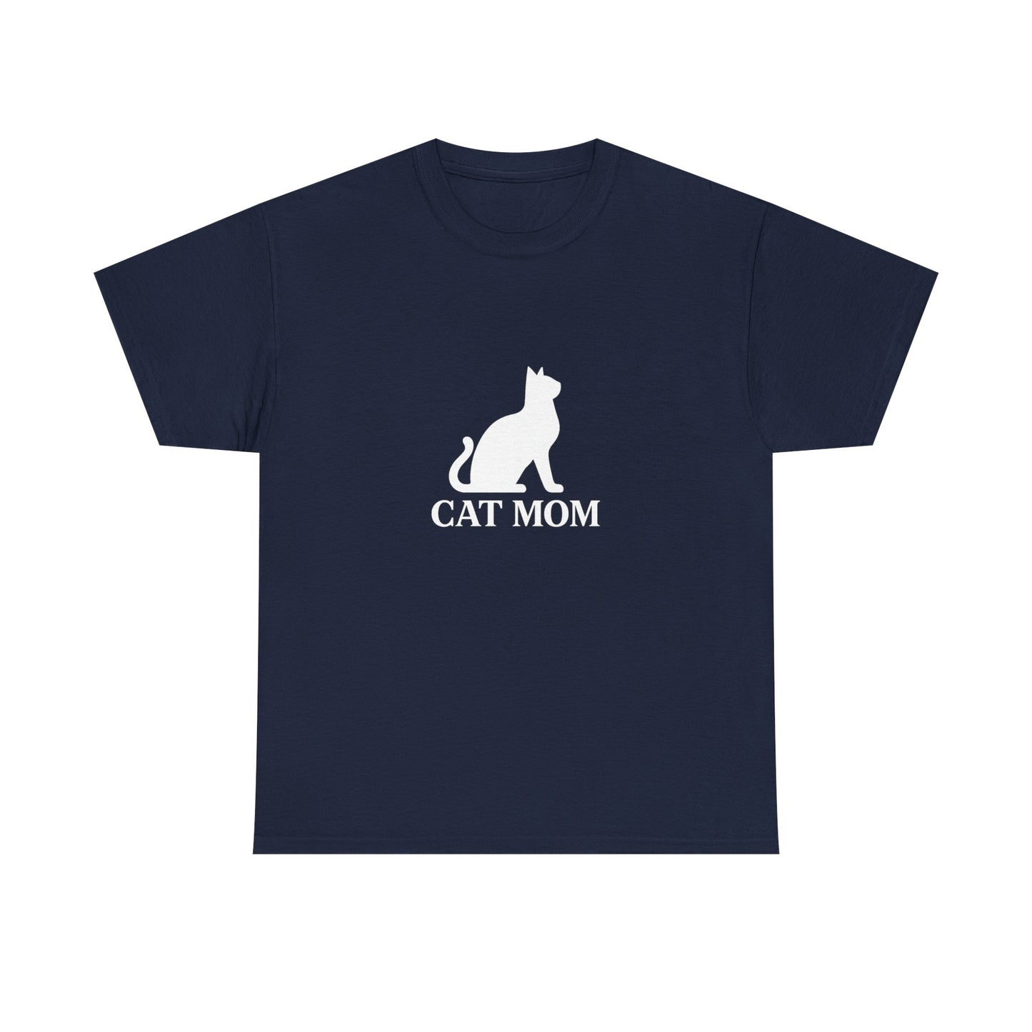 Cat Mom With Cat Heavy Duty Unisex Tee Sizes Small - 5XL (11 colors)